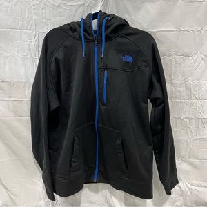 Men’s Large royal blue and black North Face zip up sweatshirt